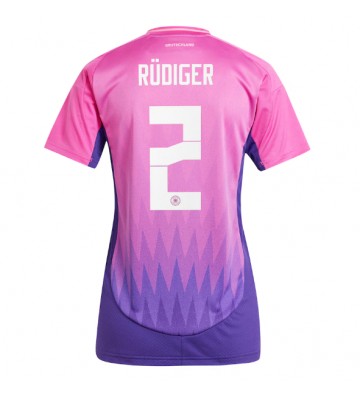 Lacne Ženy Futbalové dres Nemecko Antonio Rudiger #2 ME 2024 Krátky Rukáv - Preč